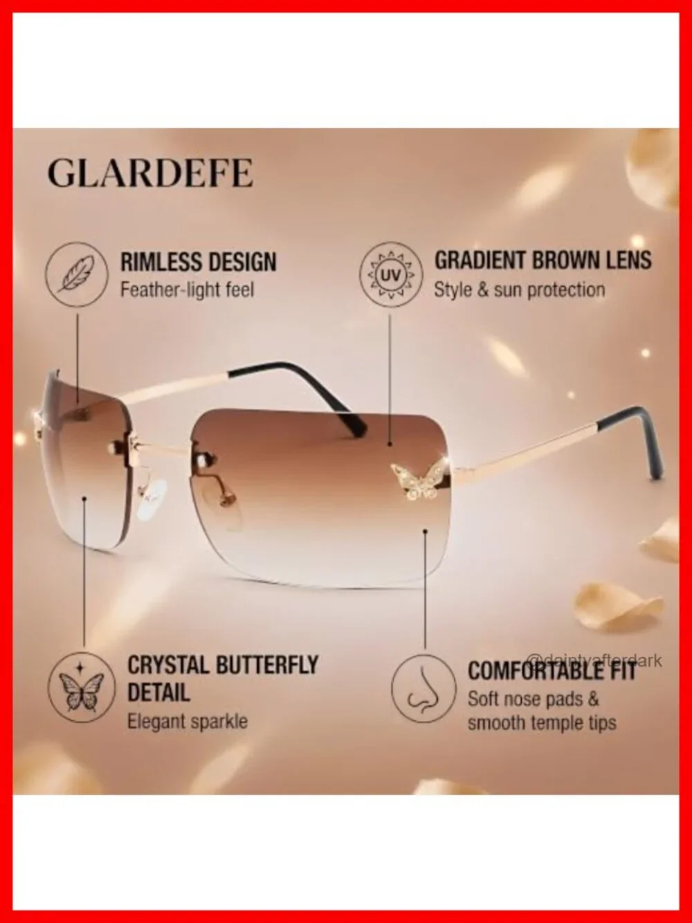 Rimless Y2K Sunglasses - Trendy 2000s Rave Shades UV Protection